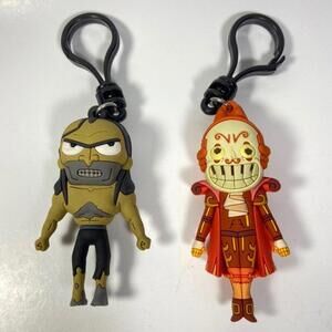 3" 2018 Cartoon Network Rick & Morty 3D Figural Keychains / Bag Clips